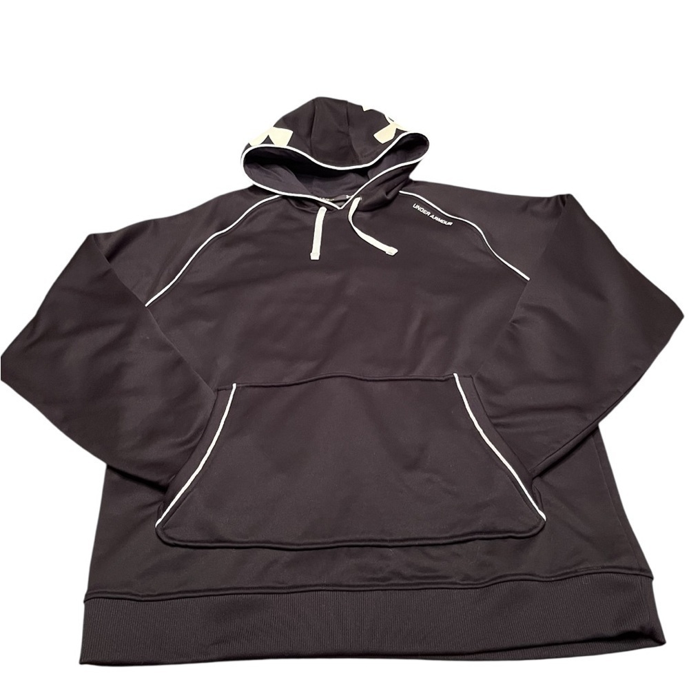 Under Armour Black Hoodie with White Accents Size L